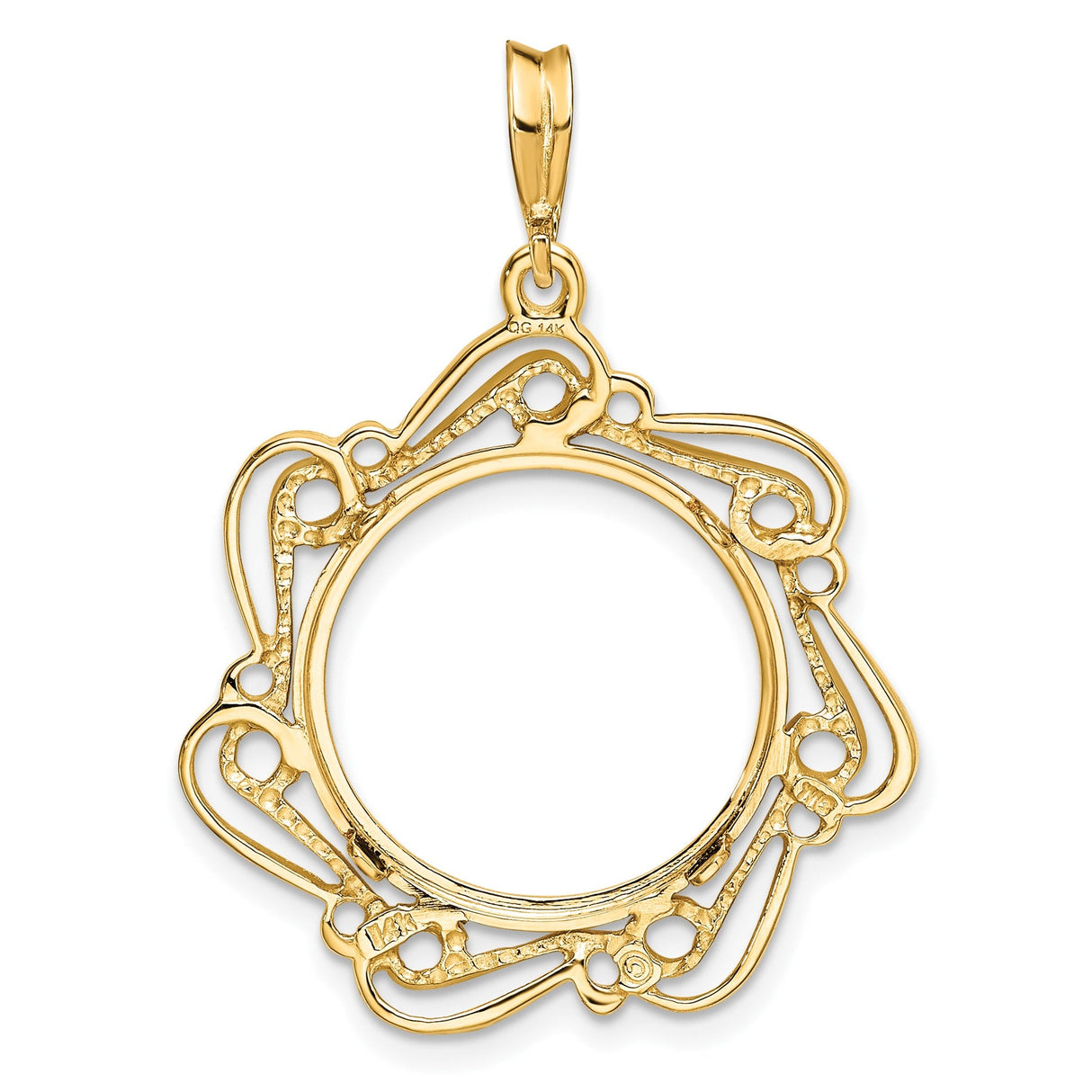 17 mm 14k Yellow Gold coin bezel for 16.5 mm Coin — additional image