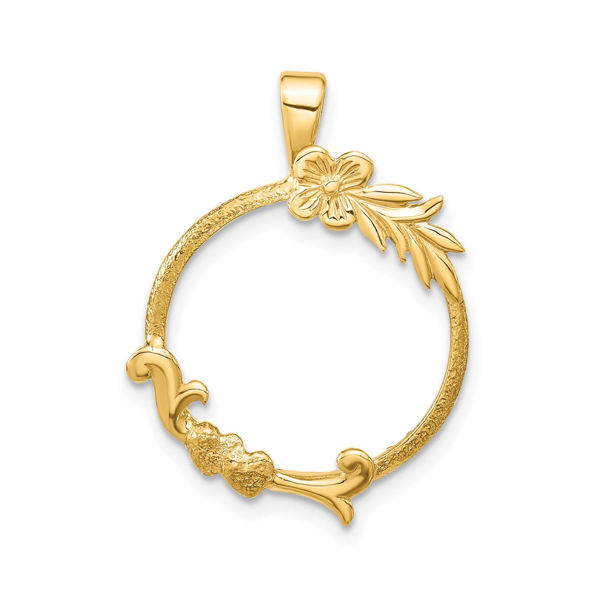17 mm 14k Yellow Gold coin bezel for 16.5 mm Coin