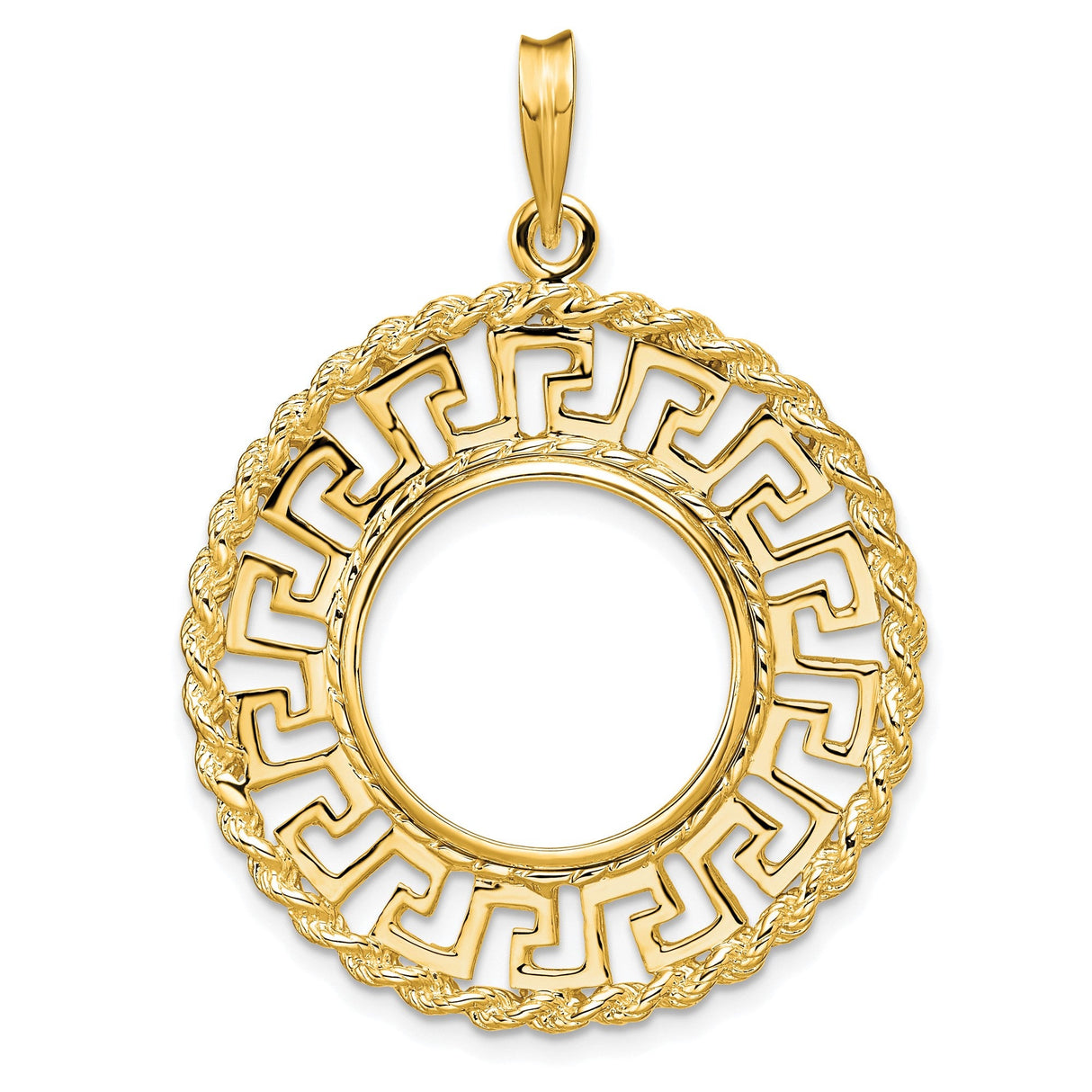 17 mm 14k Yellow Gold coin bezel for 16.5 mm Coin