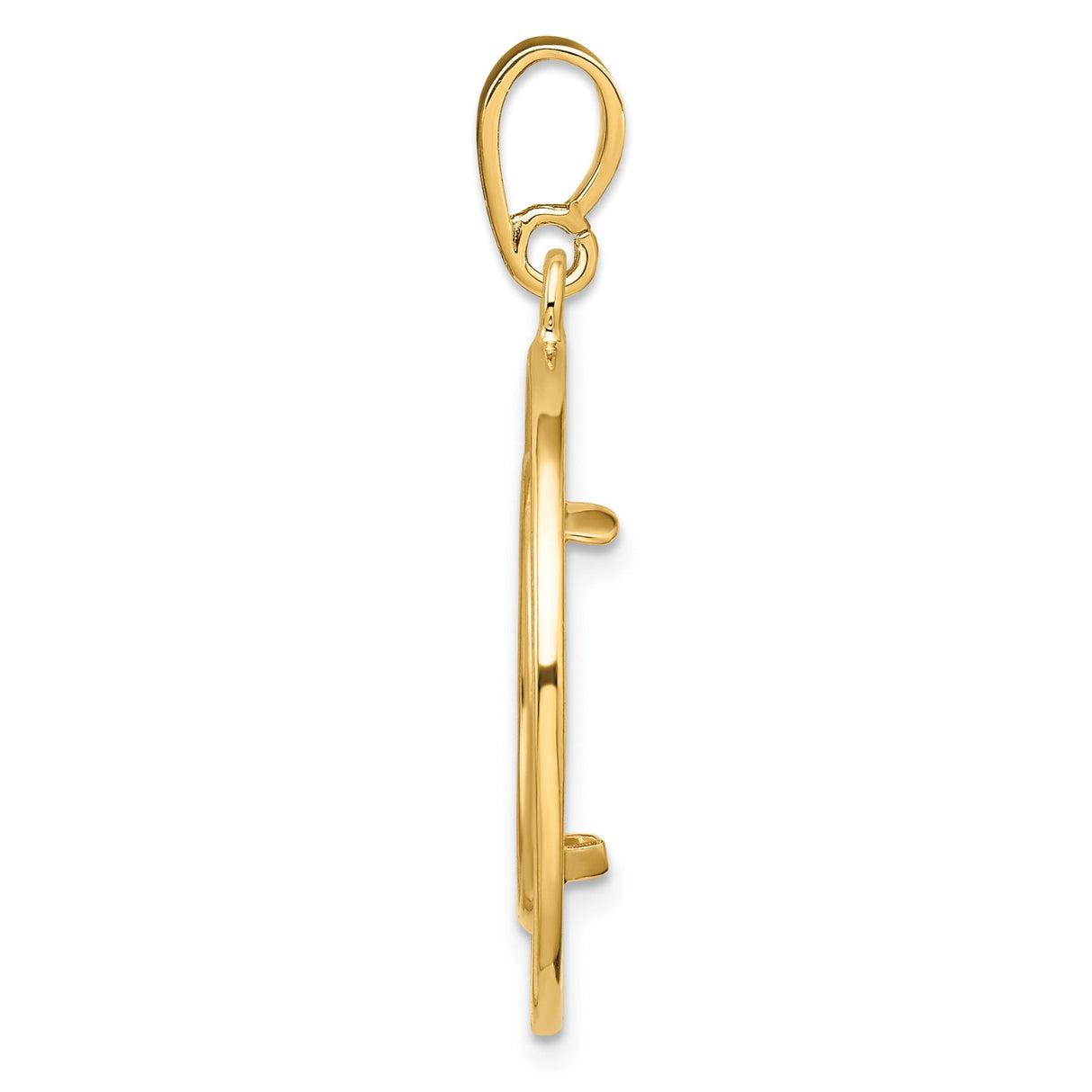 17 mm 14k Yellow Gold coin bezel for 16.5 mm Coin — alternate view