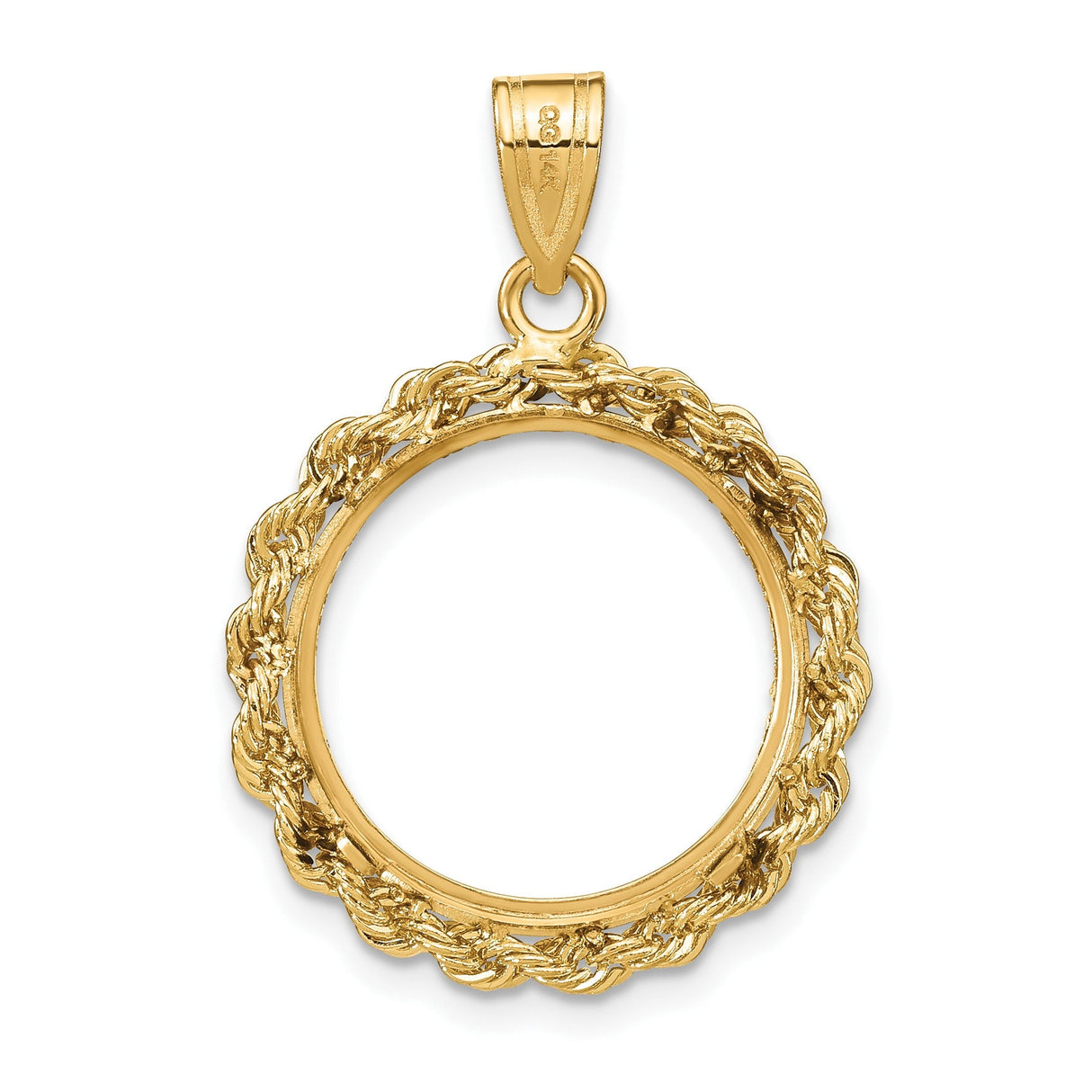 17 mm 14k Yellow Gold coin bezel for 16.5 mm Coin — additional image