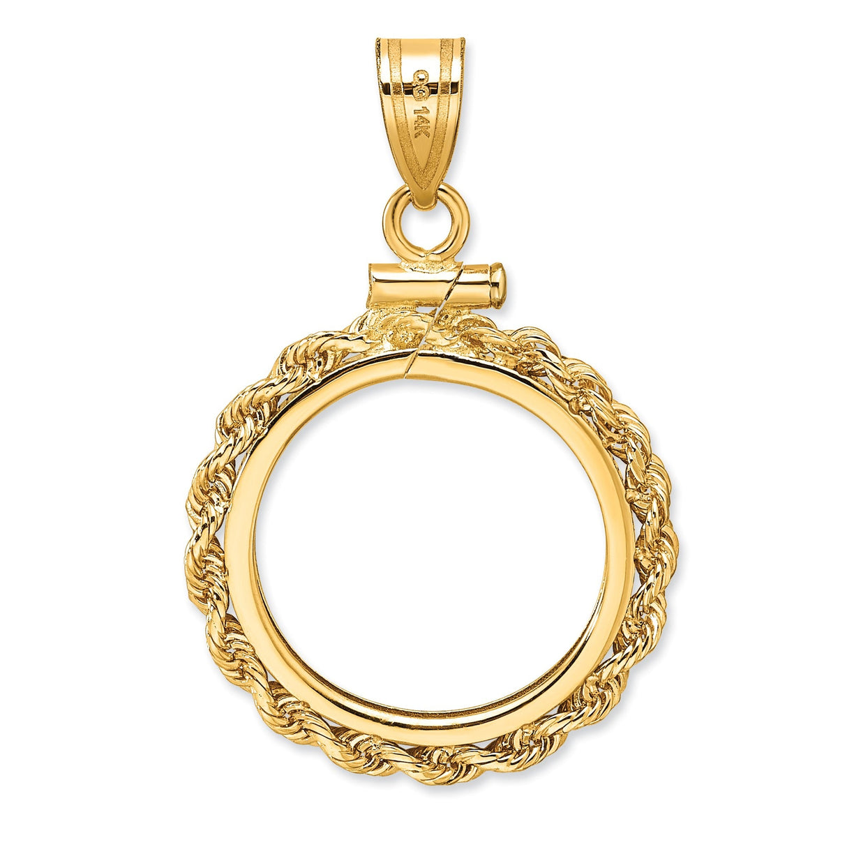 17 mm 10k Yellow Gold coin bezel for 16.5 mm Coin — additional image