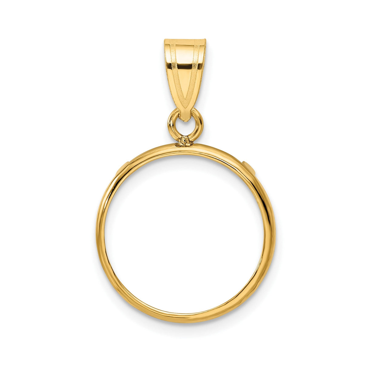 17 mm 10k Yellow Gold coin bezel for 16.5 mm Coin
