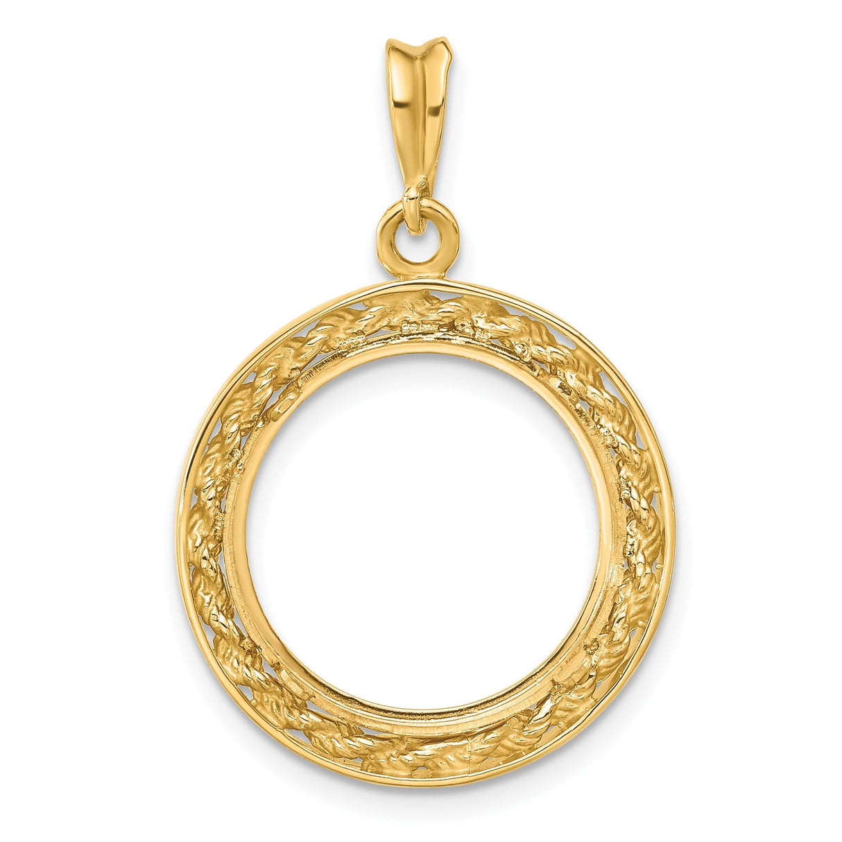 17 mm 14k Yellow Gold coin bezel for 16.5 mm Coin — additional image