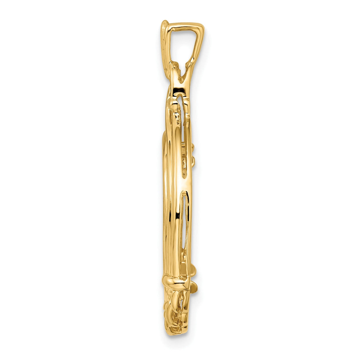 17 mm 14k Yellow Gold coin bezel for 16.5 mm Coin — alternate view