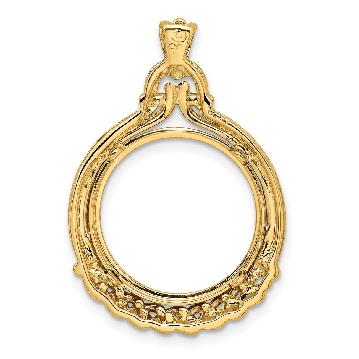 17 mm 14k Yellow Gold coin bezel for 16.5 mm Coin — additional image