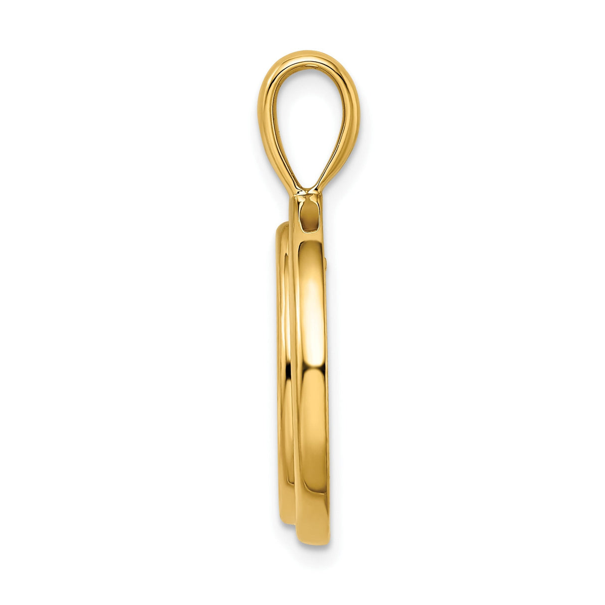 17 mm 14k Yellow Gold coin bezel for 16.5 mm Coin — alternate view