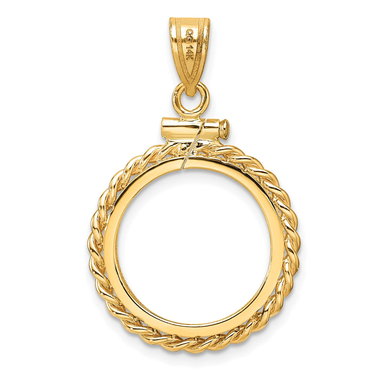 17 mm 14k Yellow Gold coin bezel for 16.5 mm Coin — additional image