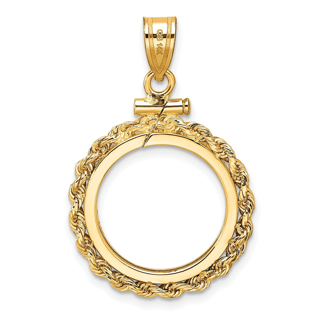 17 mm 14k Yellow Gold coin bezel for 16.5 mm Coin — additional image