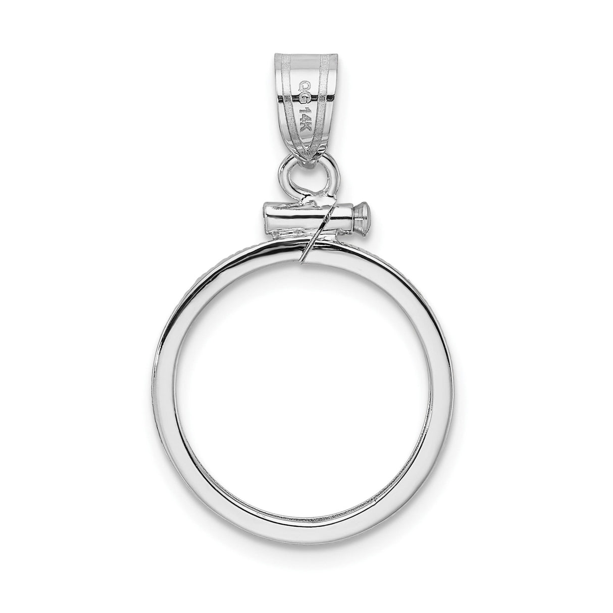 17 mm 14k White Gold coin bezel for 16.5 mm Coin — additional image