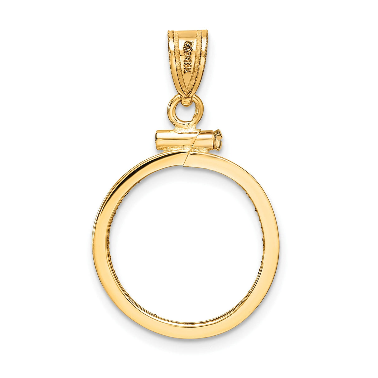 17 mm 14k Yellow Gold coin bezel for 16.5 mm Coin — additional image
