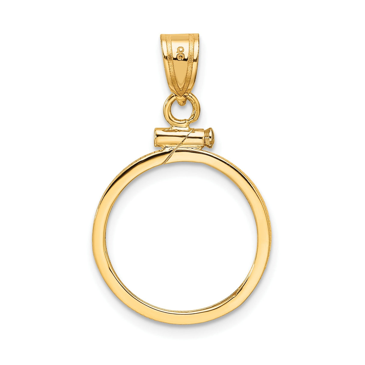 17 mm 14k Yellow Gold coin bezel for 16.5 mm Coin — additional image