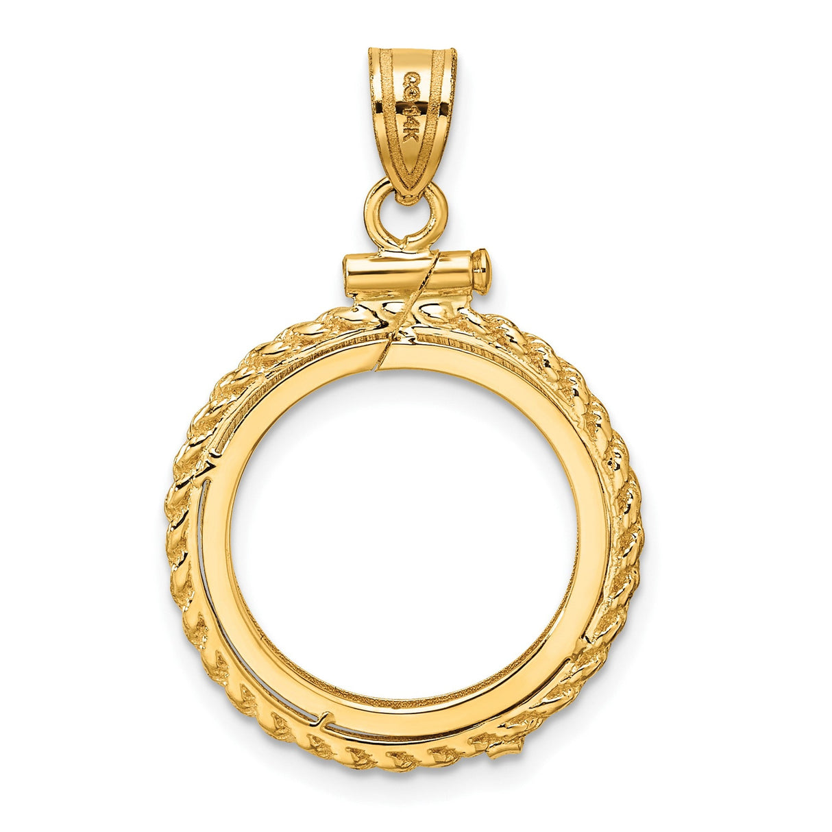 17 mm 10k Yellow Gold coin bezel for 16.5 mm Coin — additional image