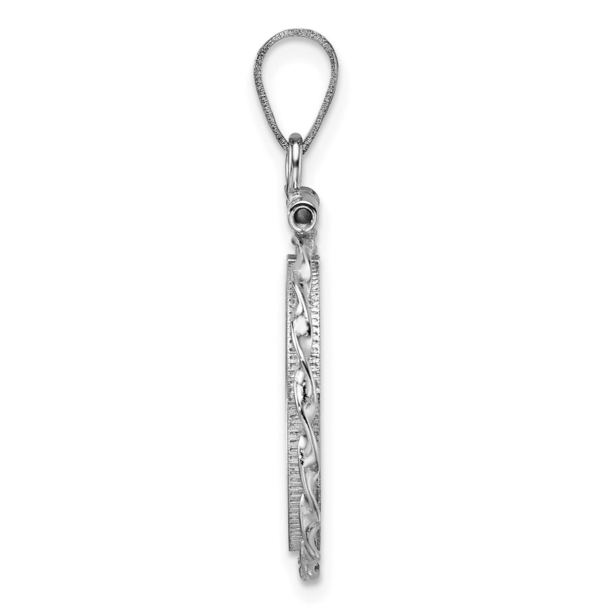 17 mm 14k White Gold coin bezel for 16.5 mm Coin — alternate view