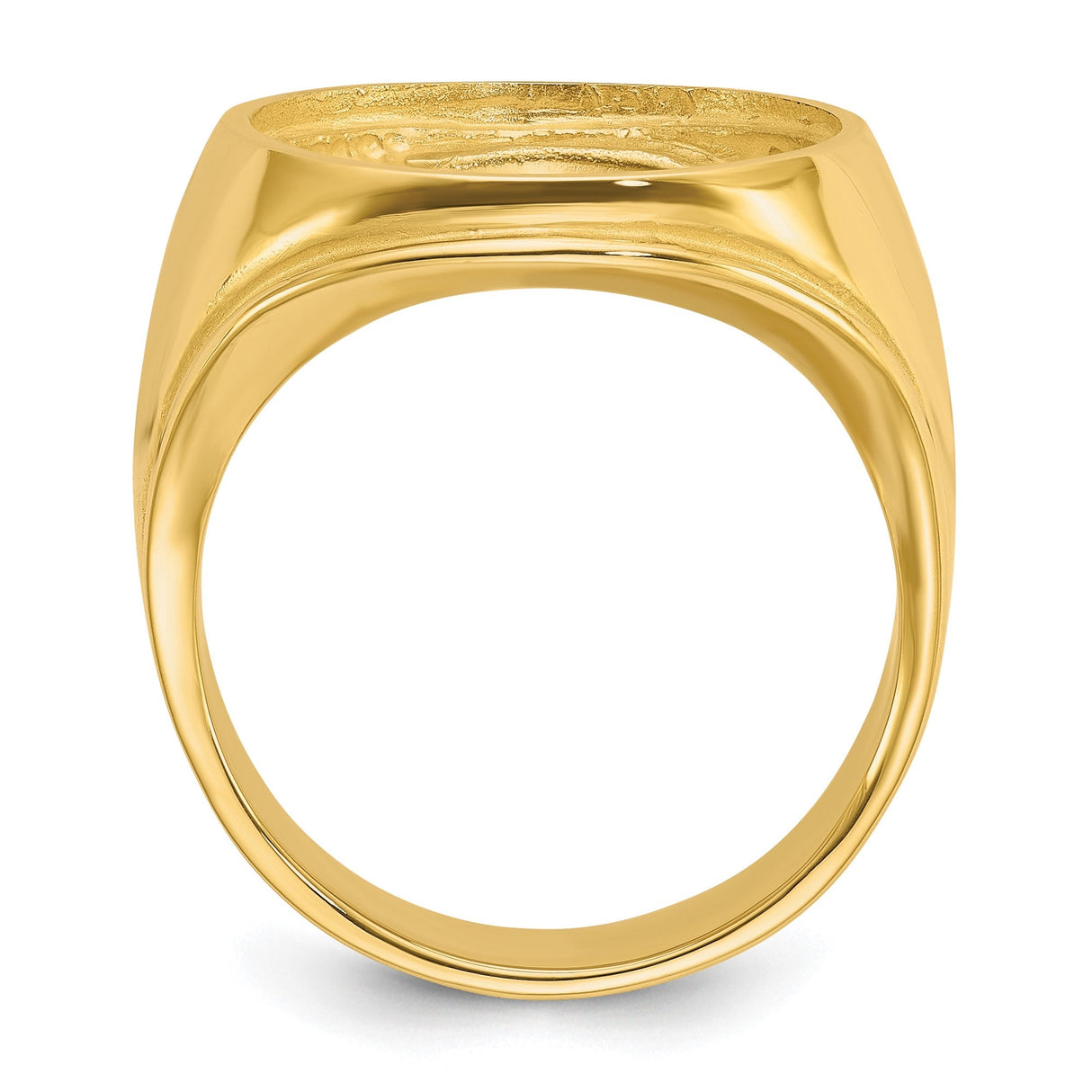 17 mm 14k Yellow Gold coin bezel for 16.5 mm Coin — alternate view
