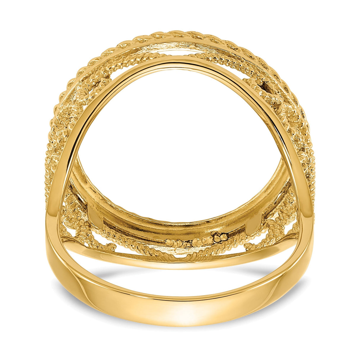 17 mm 14k Yellow Gold coin bezel for 16.5 mm Coin — additional image