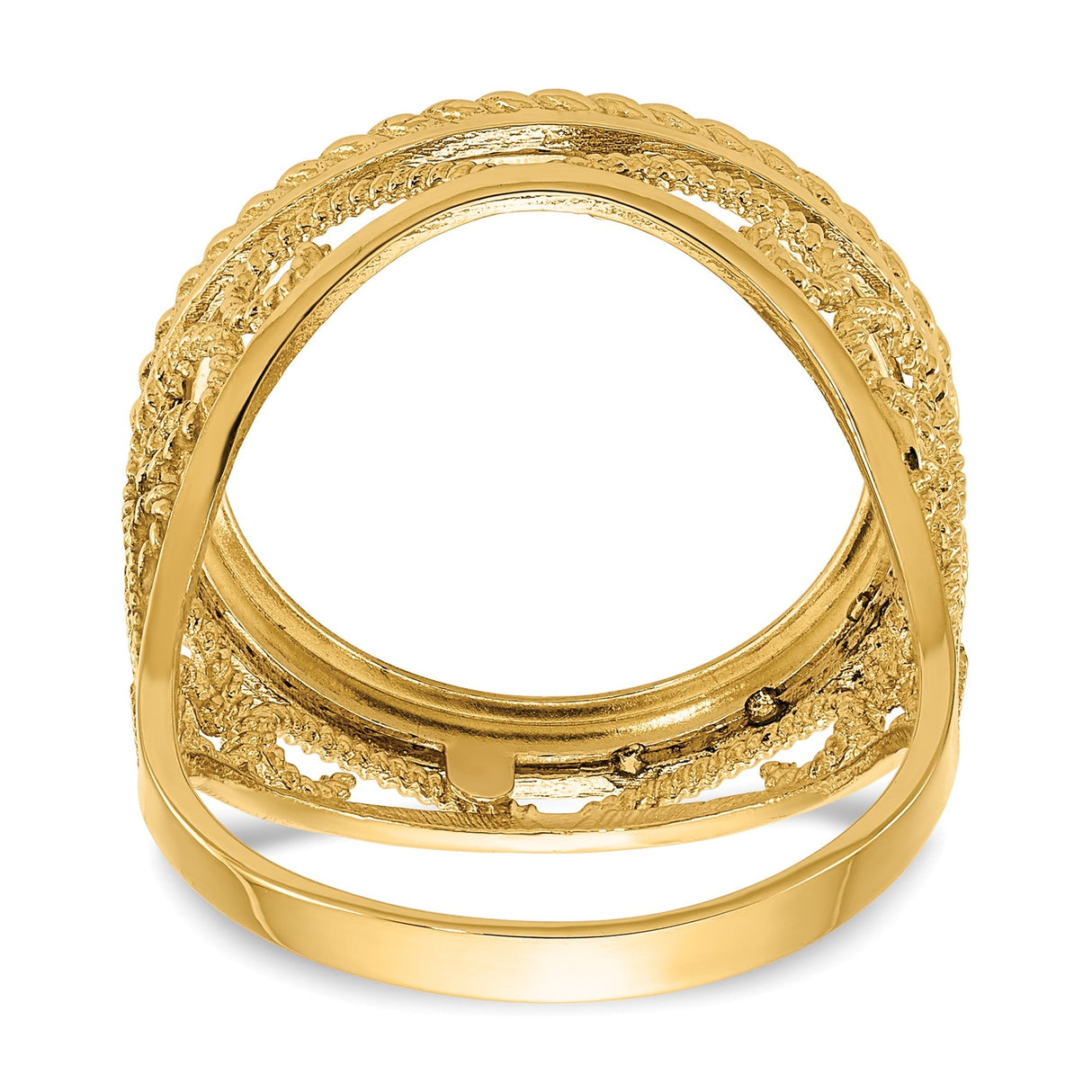 17 mm 14k Yellow Gold coin bezel for 16.5 mm Coin — additional image