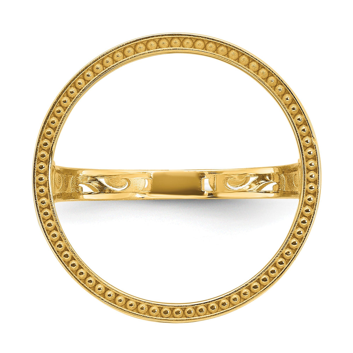 17 mm 14k Yellow Gold coin bezel for 16.5 mm Coin — additional image