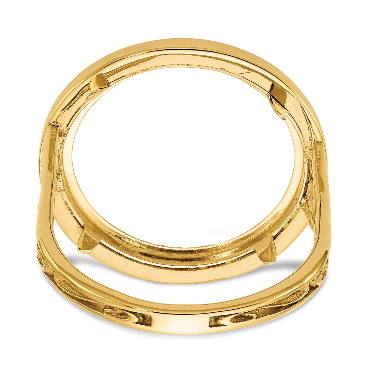 17 mm 14k Yellow Gold coin bezel for 16.5 mm Coin — additional image