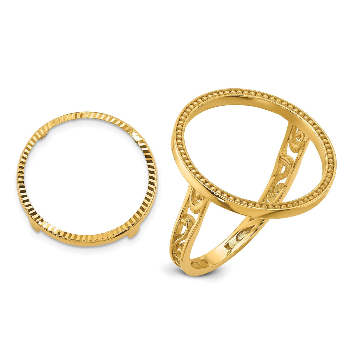 17 mm 14k Yellow Gold coin bezel for 16.5 mm Coin — additional image