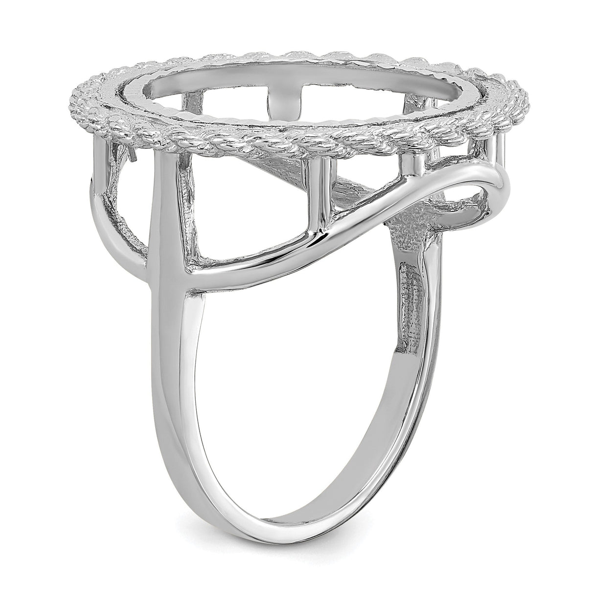 17 mm 14k White Gold coin bezel for 16.5 mm Coin — additional image