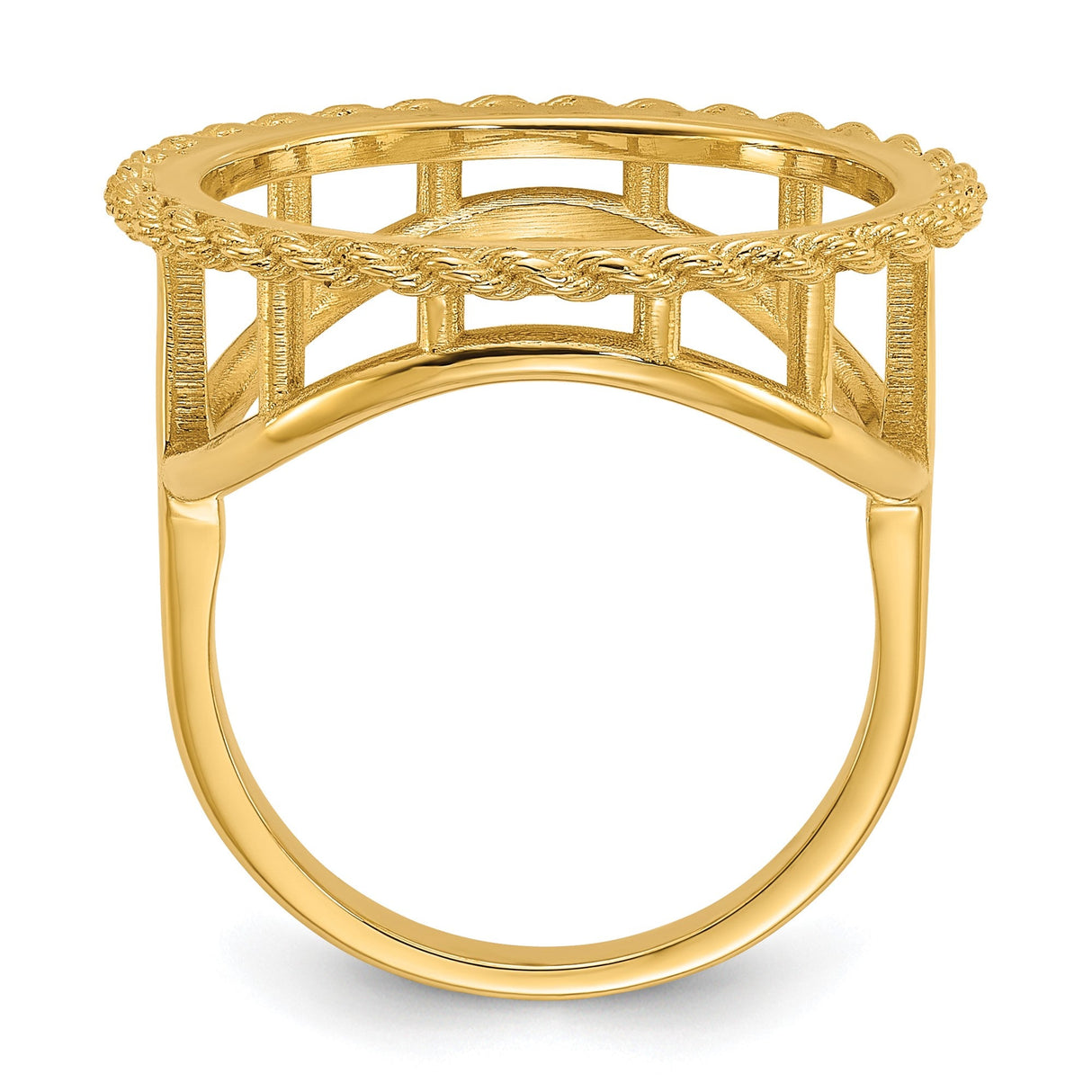 17 mm 14k Yellow Gold coin bezel for 16.5 mm Coin — alternate view