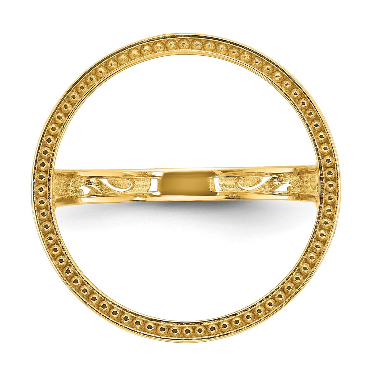 17 mm 14k Yellow Gold coin bezel for 16.5 mm Coin — additional image