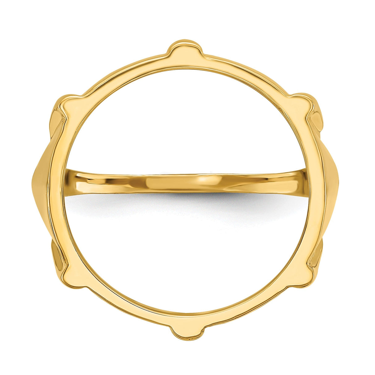 17 mm 14k Yellow Gold coin bezel for 16.5 mm Coin — additional image