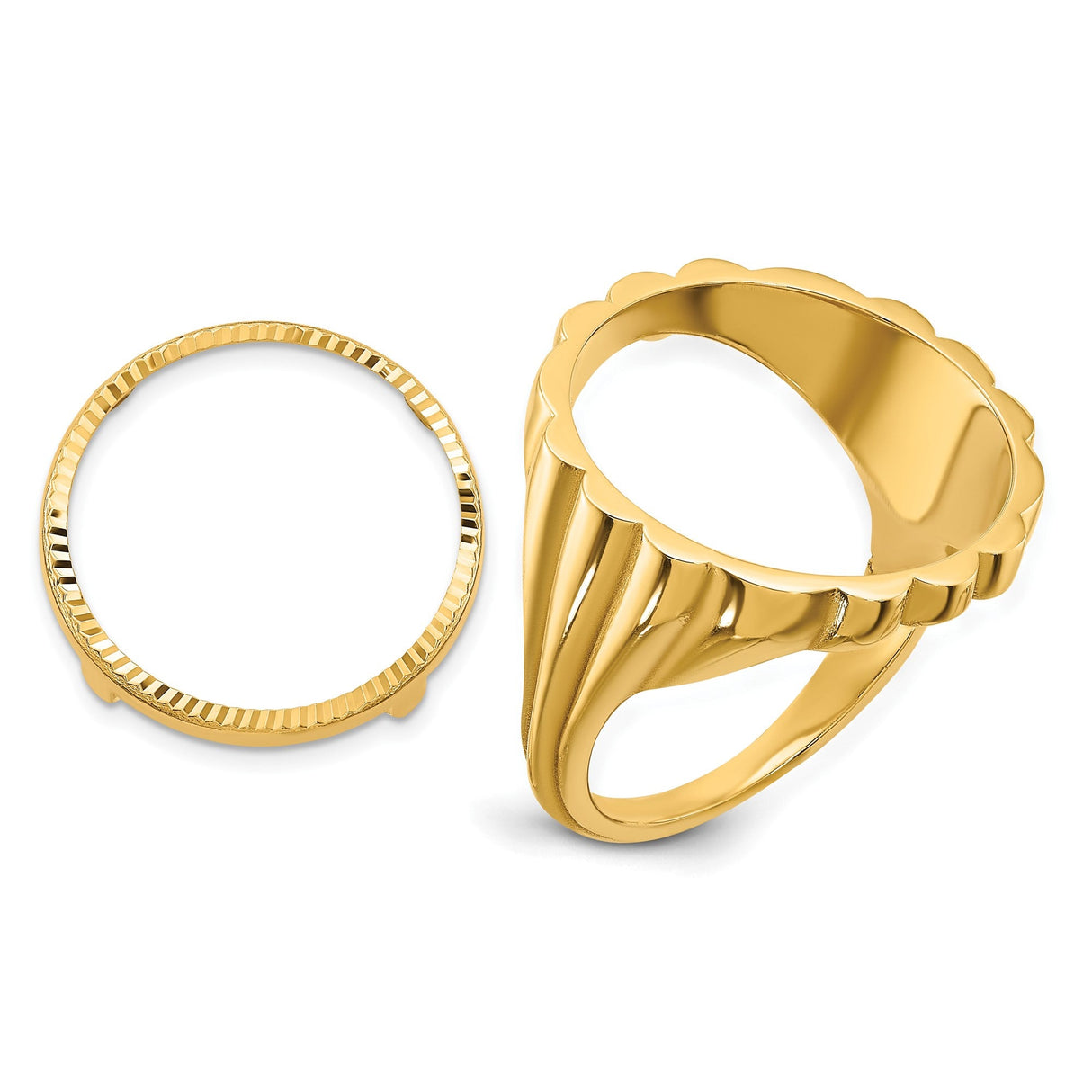 17 mm 14k Yellow Gold coin bezel for 16.5 mm Coin — additional image