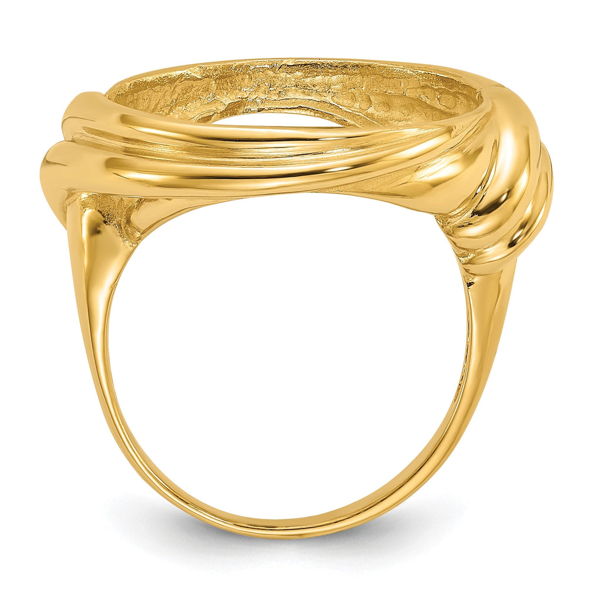 17 mm 14k Yellow Gold coin bezel for 16.5 mm Coin — alternate view