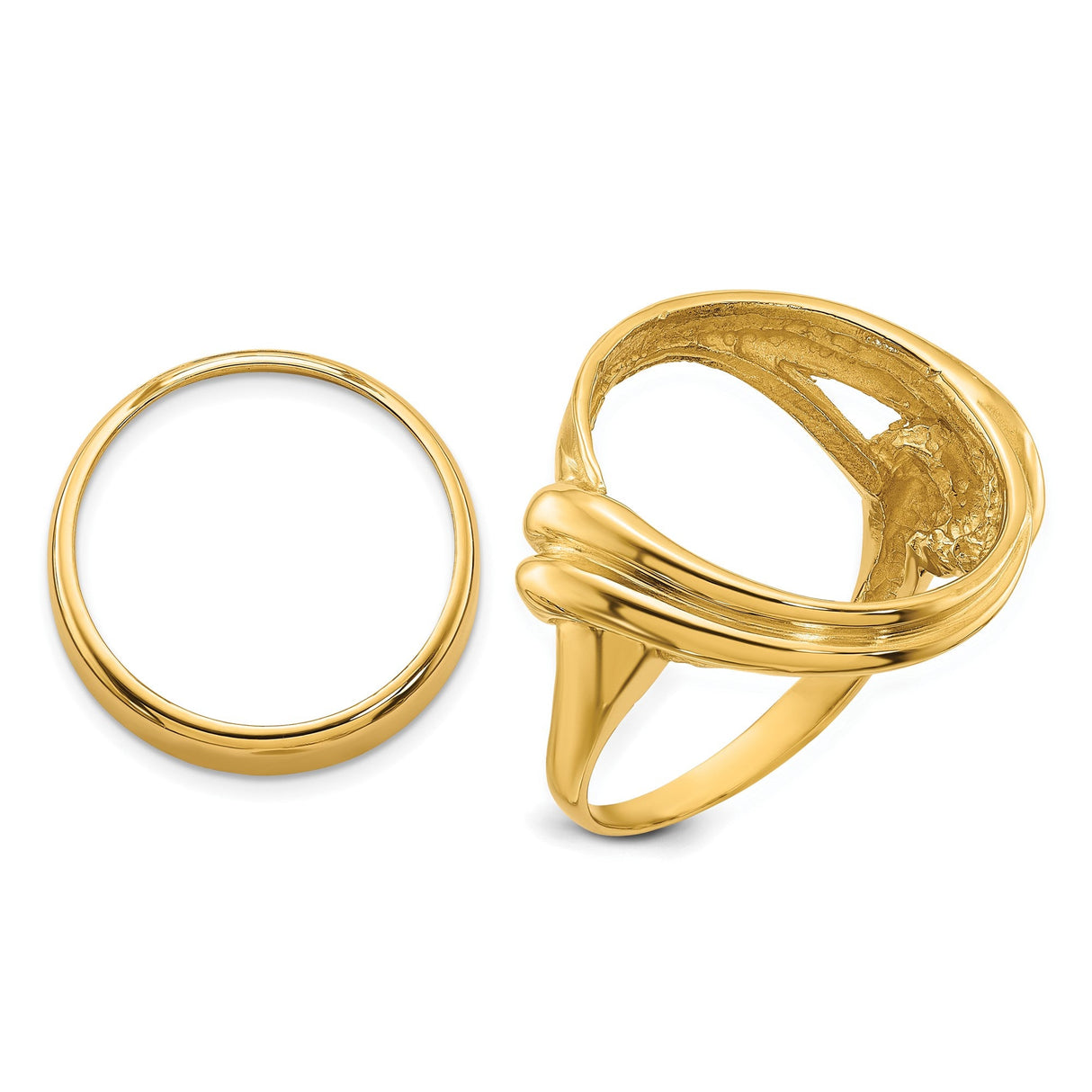 17 mm 14k Yellow Gold coin bezel for 16.5 mm Coin — additional image