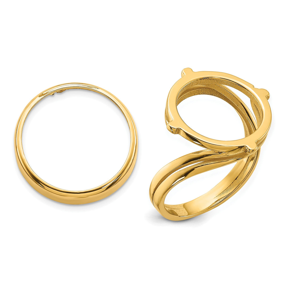 17 mm 14k Yellow Gold coin bezel for 16.5 mm Coin — additional image
