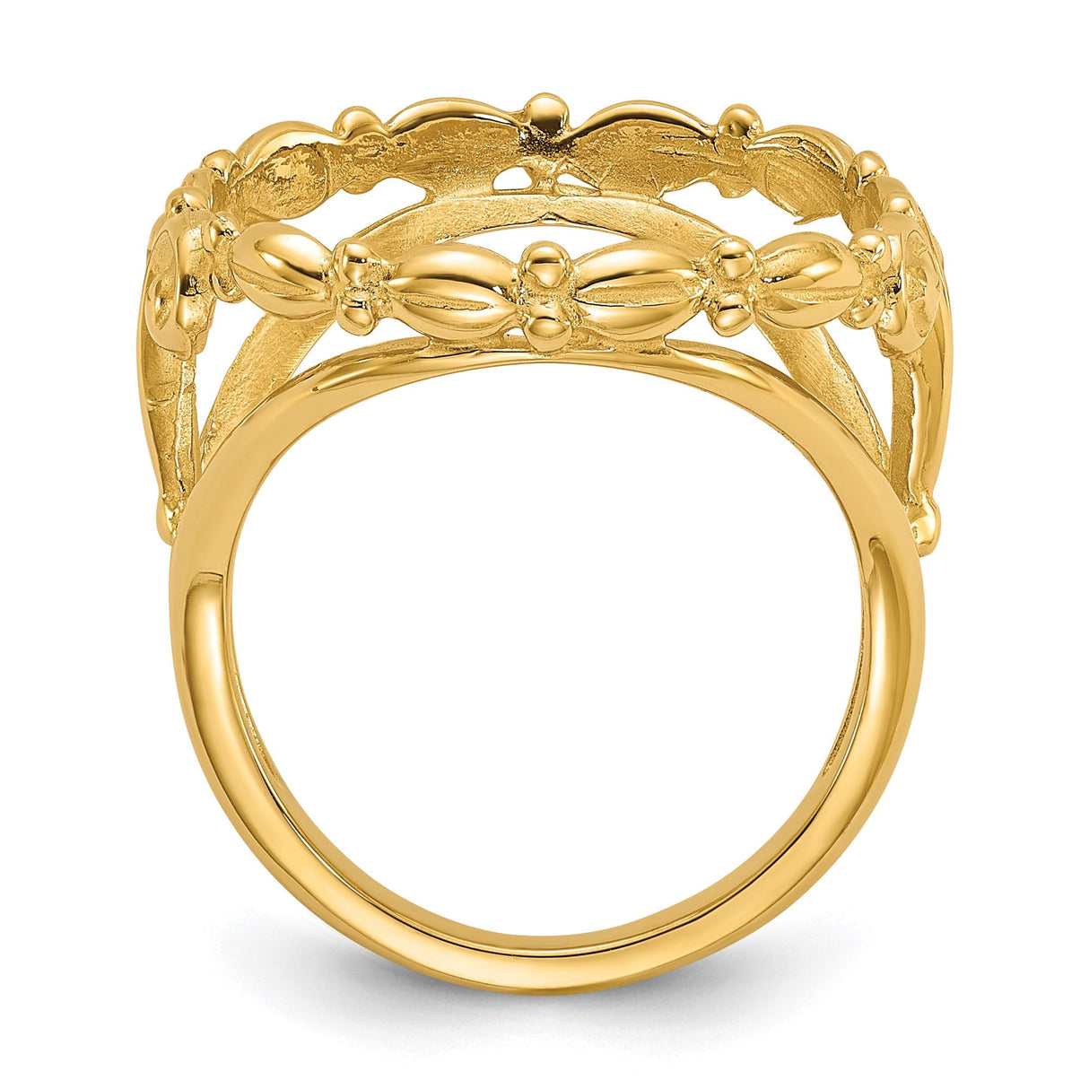 17 mm 14k Yellow Gold coin bezel for 16.5 mm Coin — alternate view