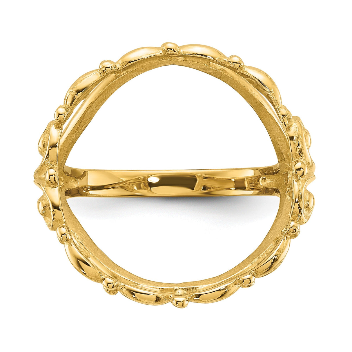 17 mm 14k Yellow Gold coin bezel for 16.5 mm Coin — additional image