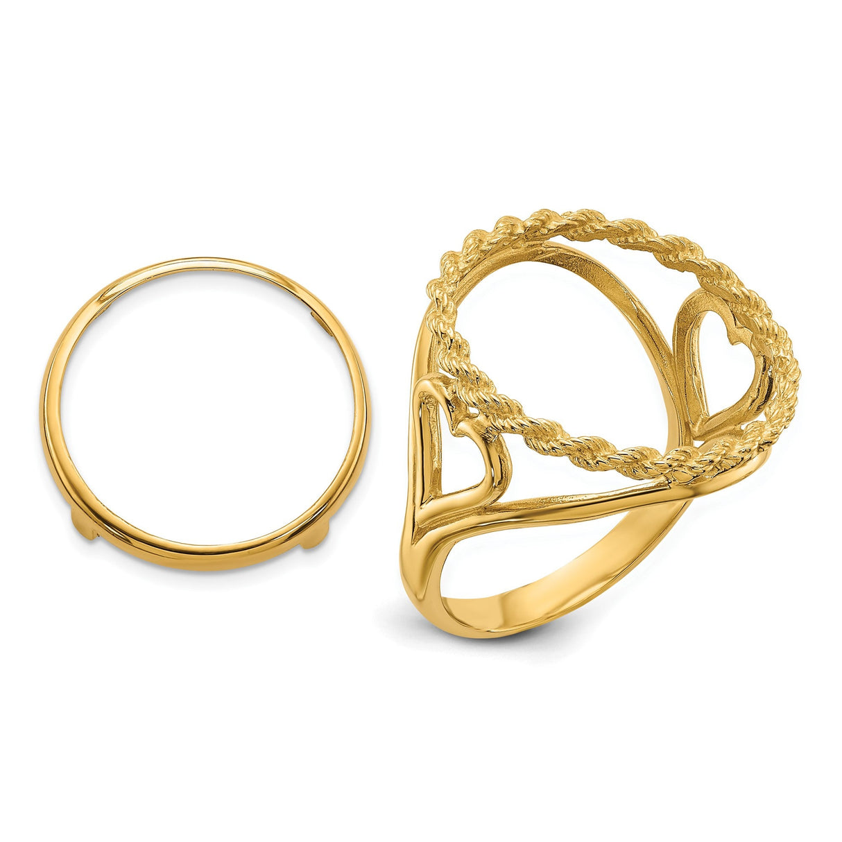 17 mm 14k Yellow Gold coin bezel for 16.5 mm Coin — additional image
