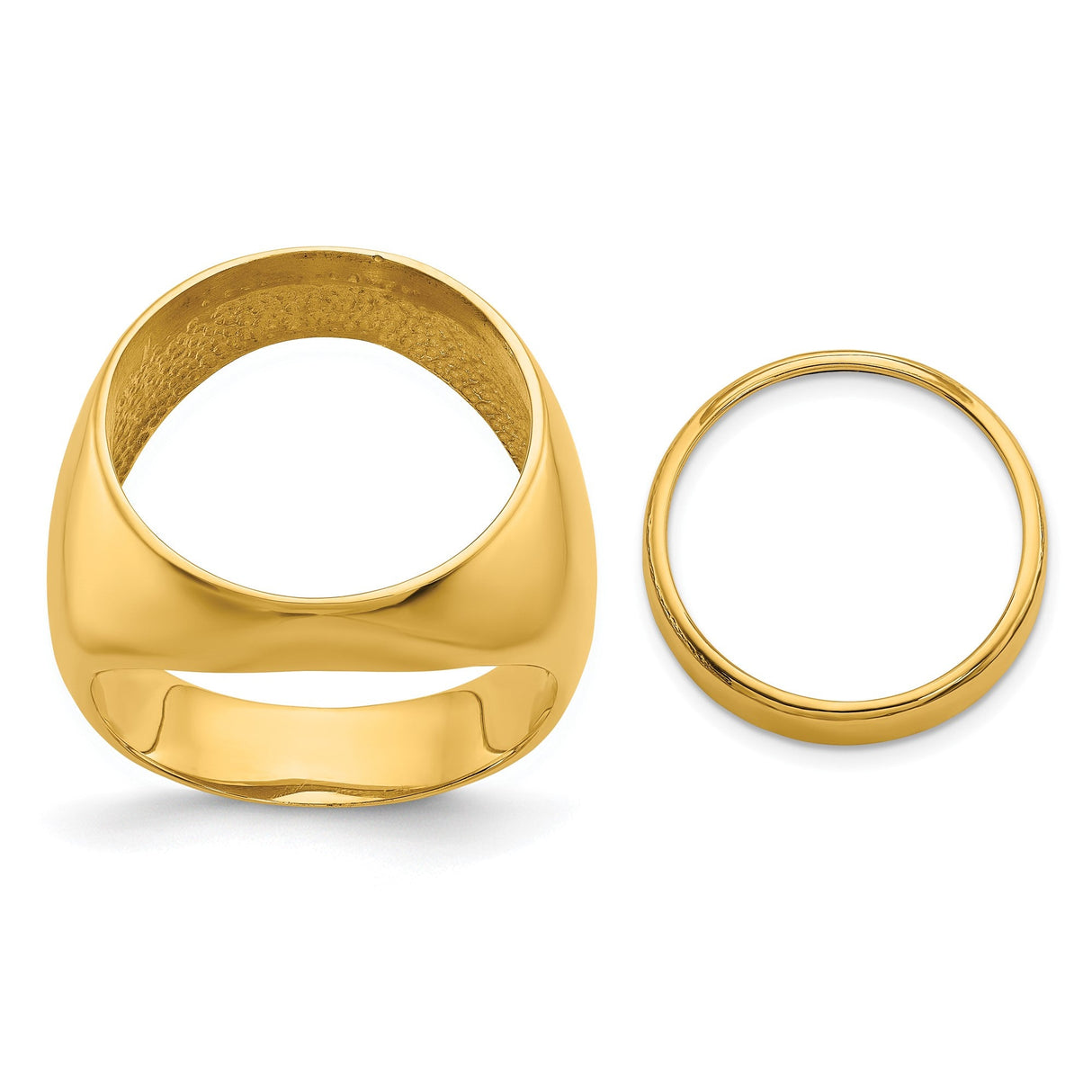 17 mm 14k Yellow Gold coin bezel for 16.5 mm Coin