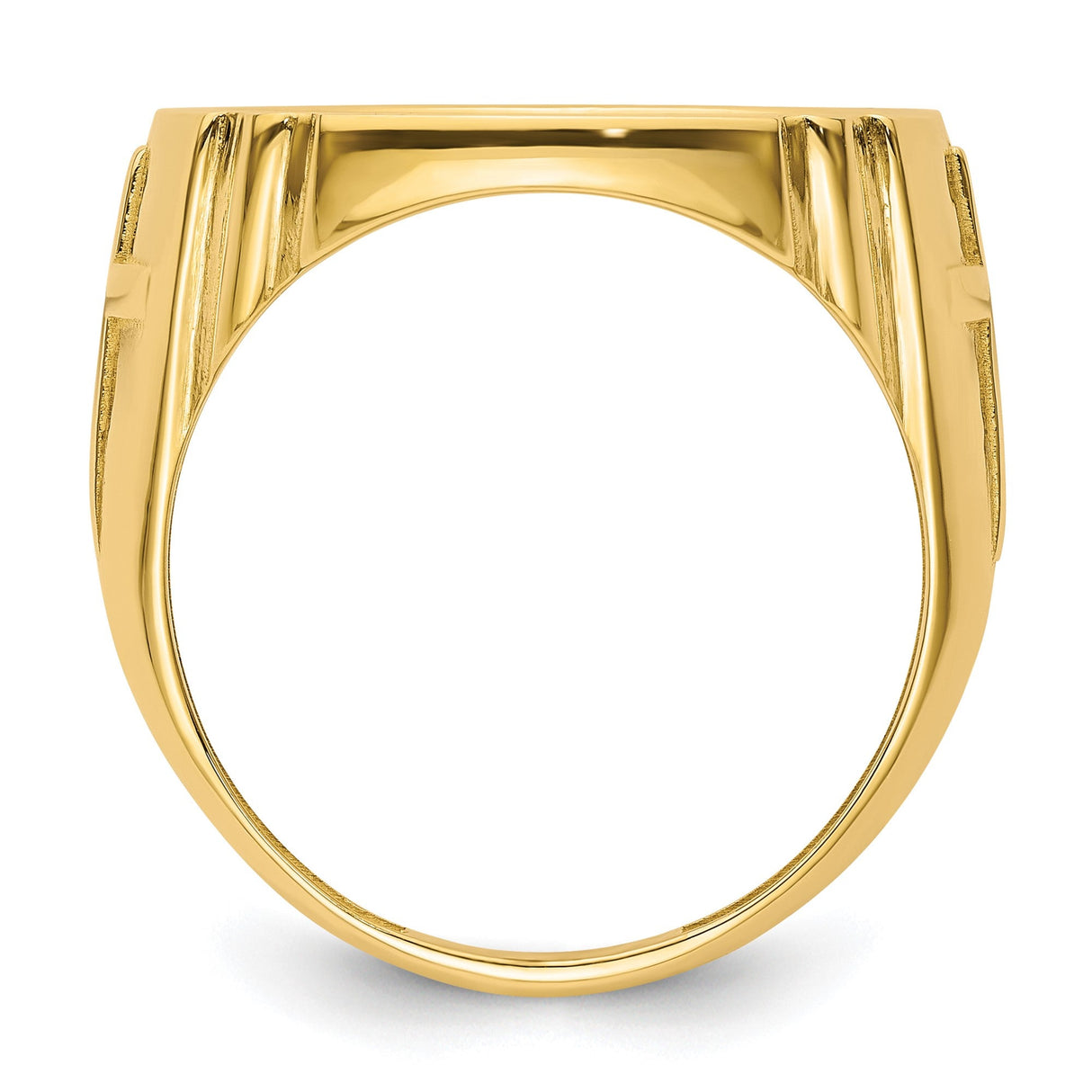17 mm 14k Yellow Gold coin bezel for 16.5 mm Coin — alternate view
