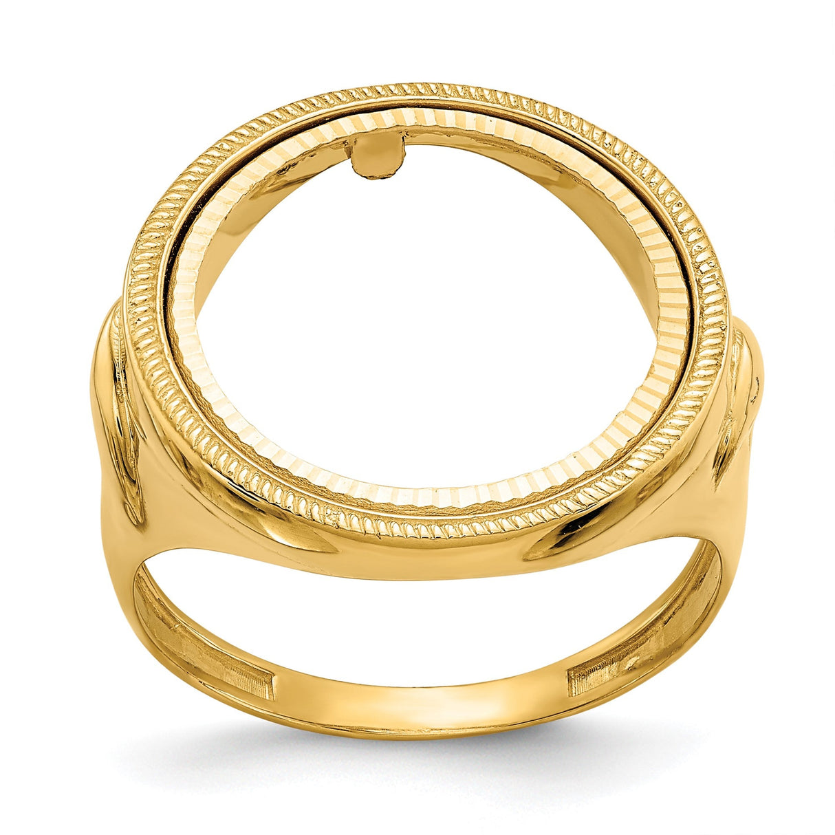 17 mm 14k Yellow Gold coin bezel for 16.5 mm Coin — additional image
