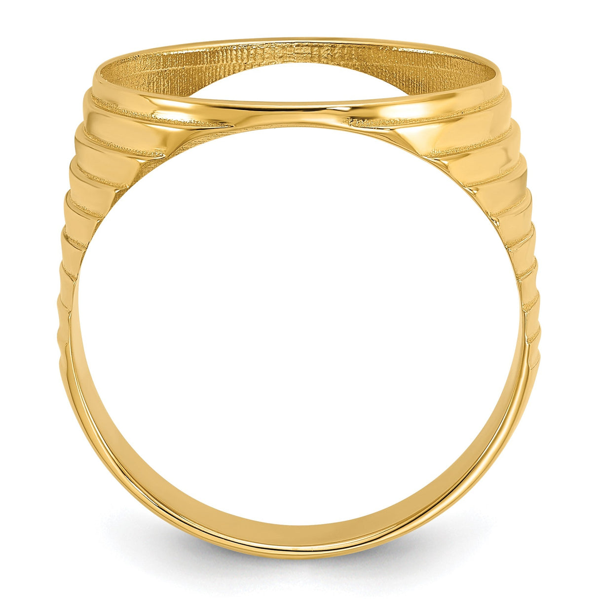 17 mm 10k Yellow Gold coin bezel for 16.5 mm Coin — alternate view
