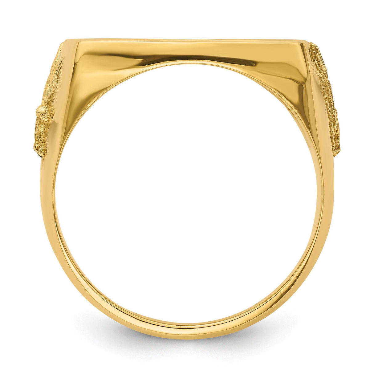 17 mm 14k Yellow Gold coin bezel for 16.5 mm Coin — alternate view