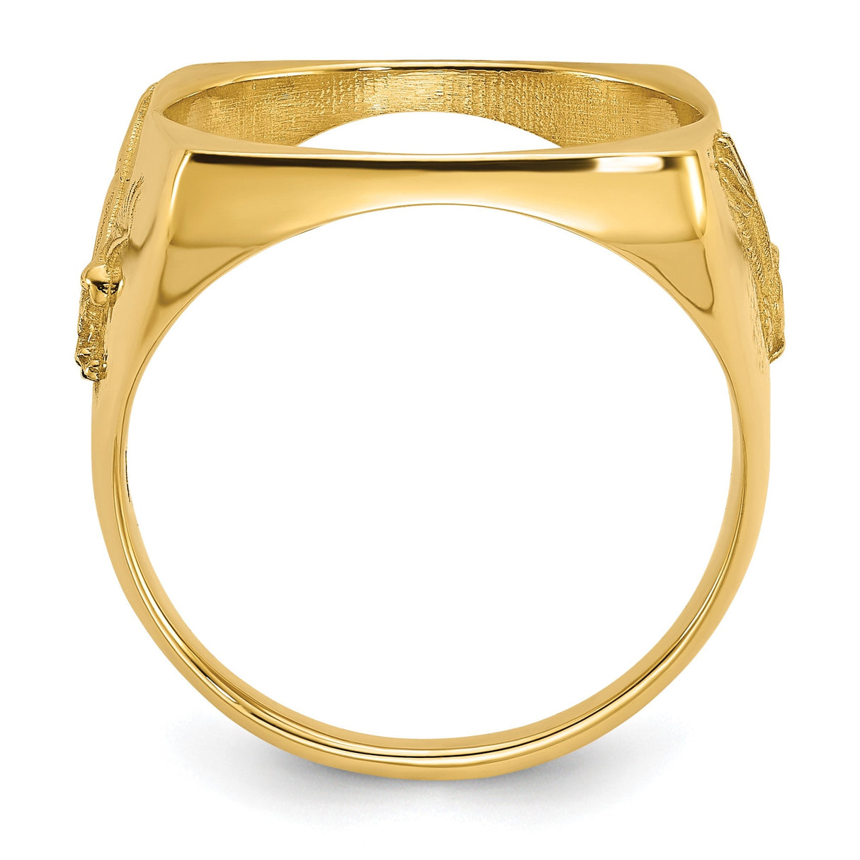 17 mm 14k Yellow Gold coin bezel for 16.5 mm Coin — alternate view