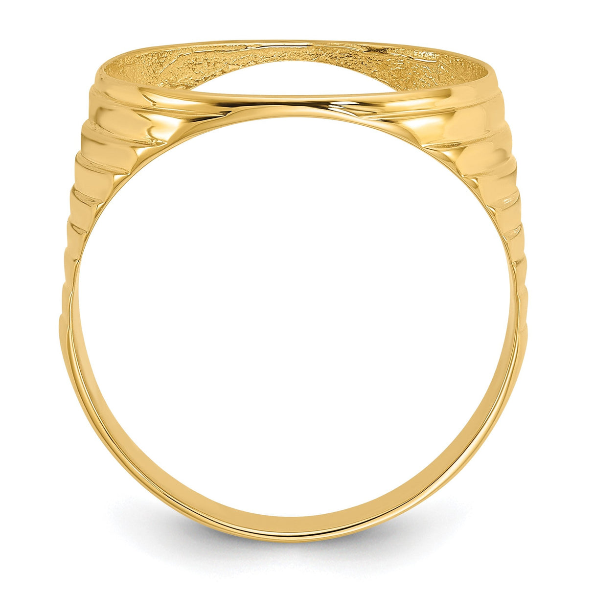 17 mm 14k Yellow Gold coin bezel for 16.5 mm Coin — alternate view
