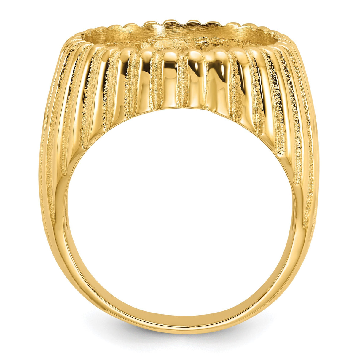 17 mm 14k Yellow Gold coin bezel for 16.5 mm Coin — alternate view