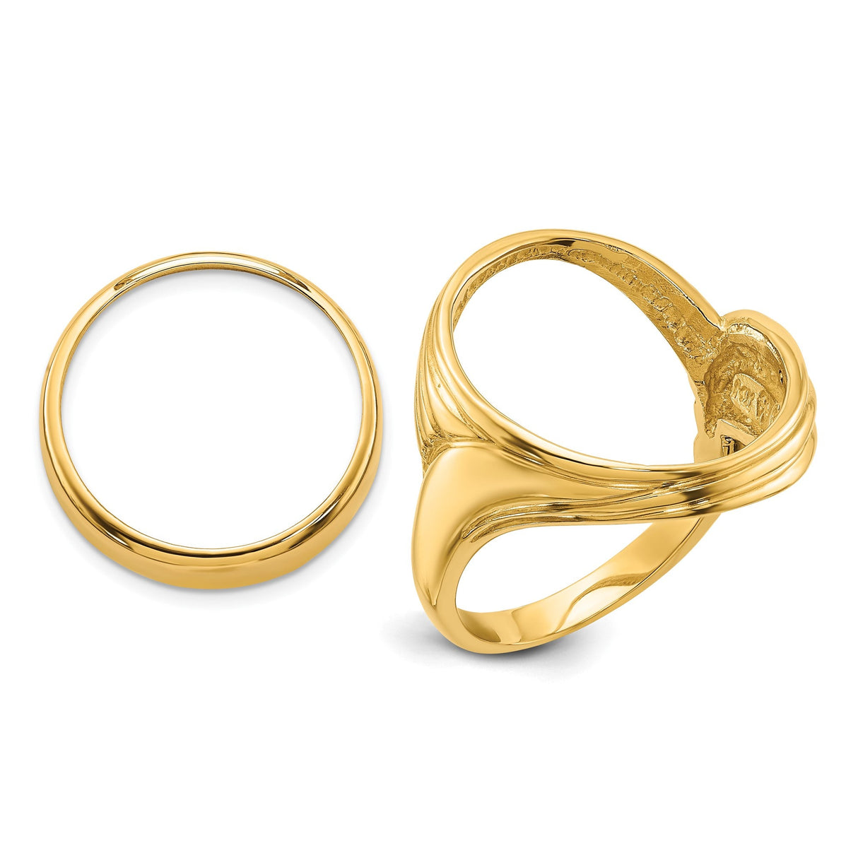 17 mm 14k Yellow Gold coin bezel for 16.5 mm Coin — additional image