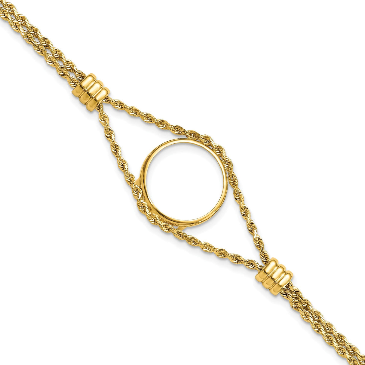 18 mm 14k Yellow Gold coin bezel for 17.8 mm Coin