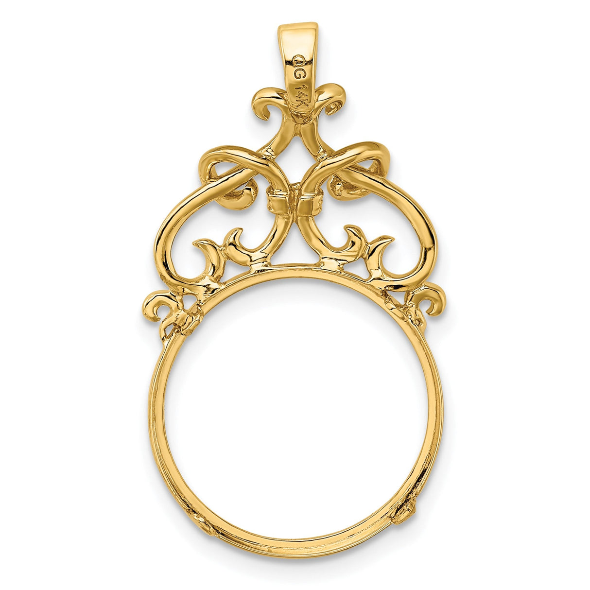 18 mm 14k Yellow Gold coin bezel for 17.8 mm Coin — additional image