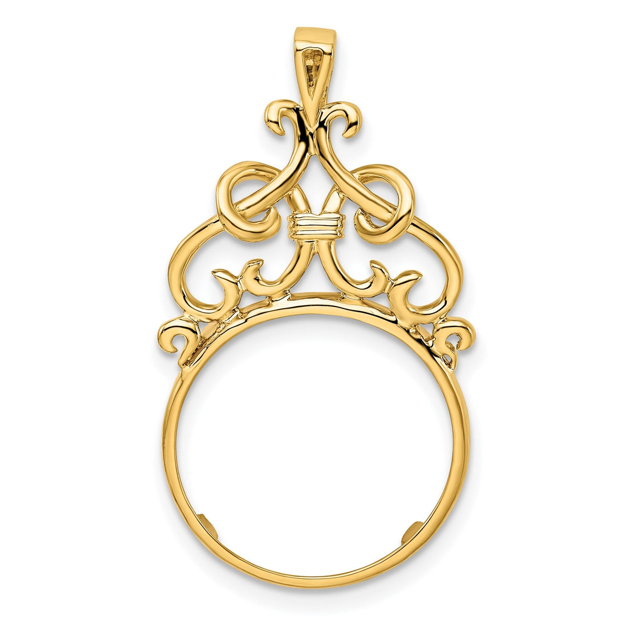 18 mm 14k Yellow Gold coin bezel for 17.8 mm Coin