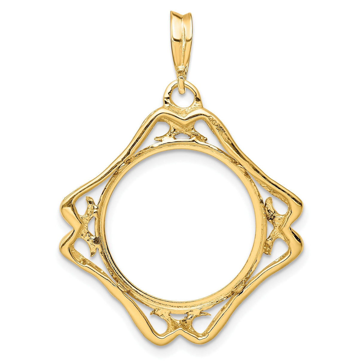 18 mm 14k Yellow Gold coin bezel for 17.8 mm Coin — additional image