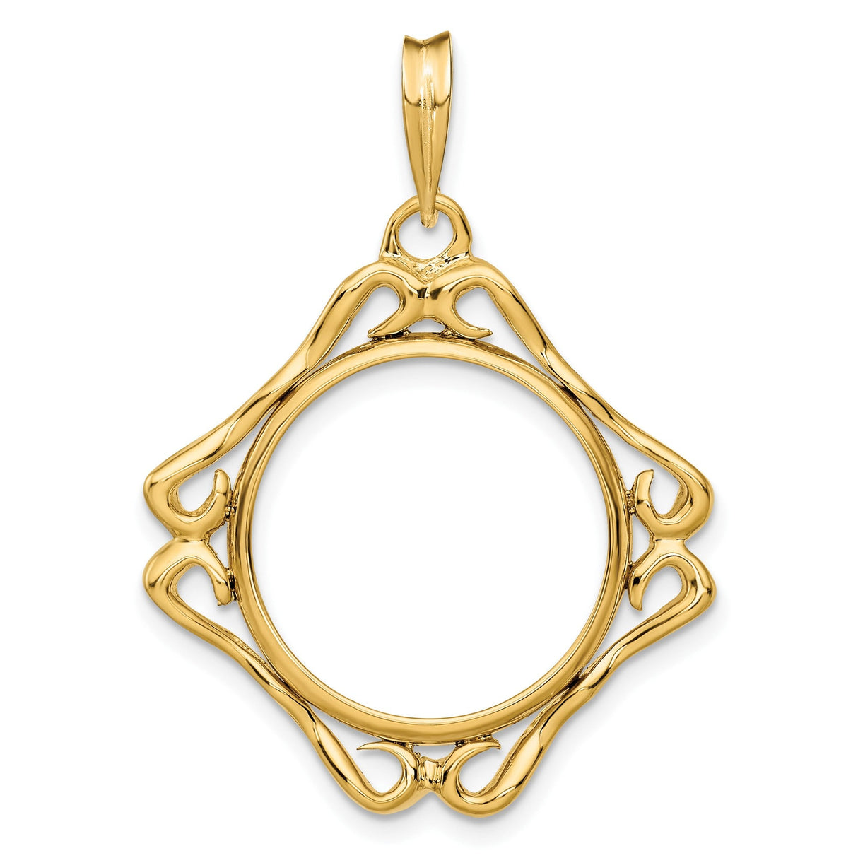 18 mm 14k Yellow Gold coin bezel for 17.8 mm Coin
