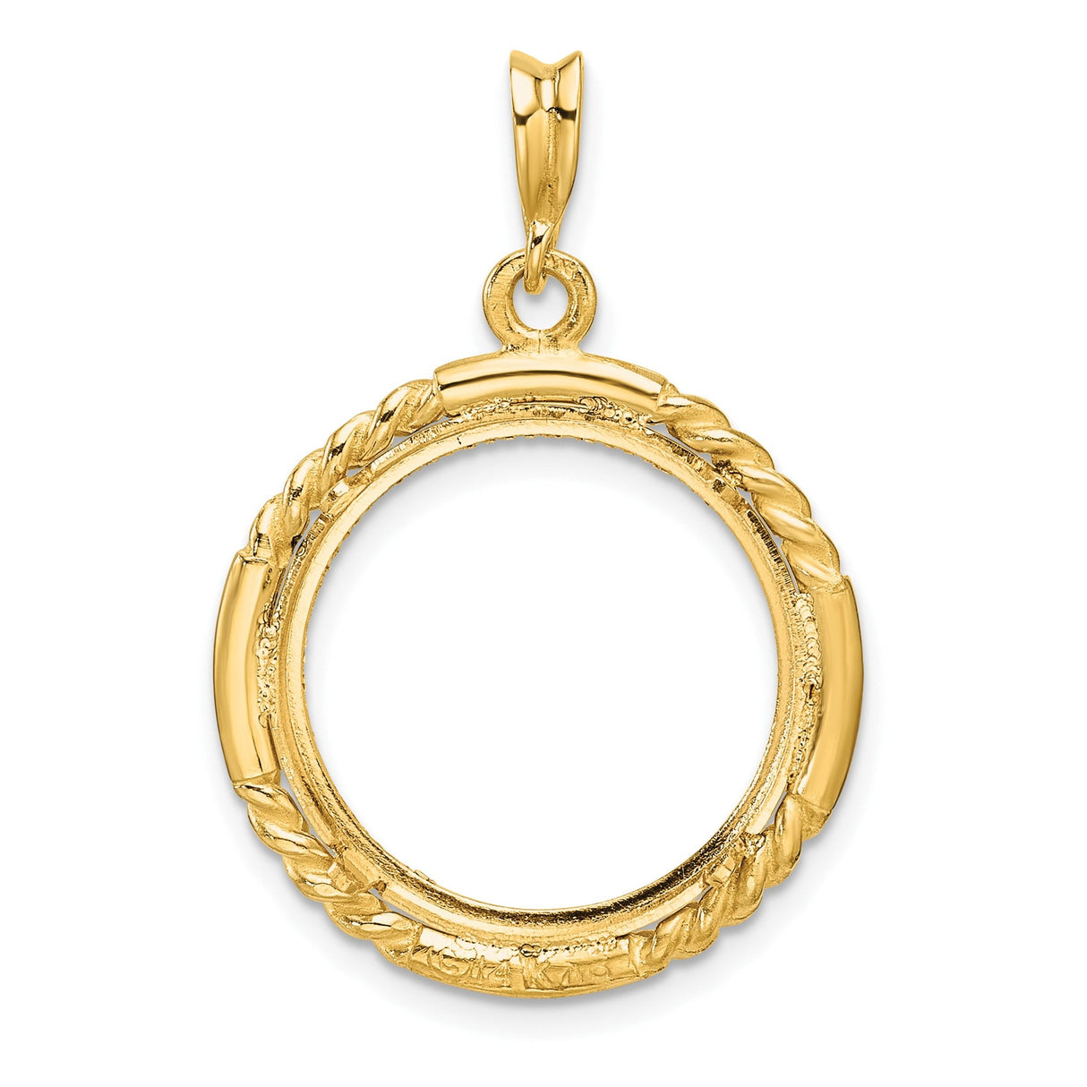 18 mm 14k Yellow Gold coin bezel for 17.8 mm Coin — additional image